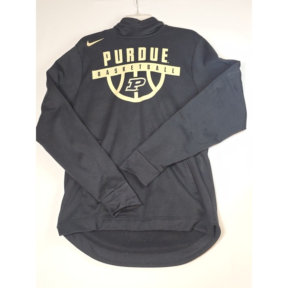 Nike Purdue Basketball Therma-Fit Hoodie Mens MEDIUM‎ Black Pullover Sweatshirt